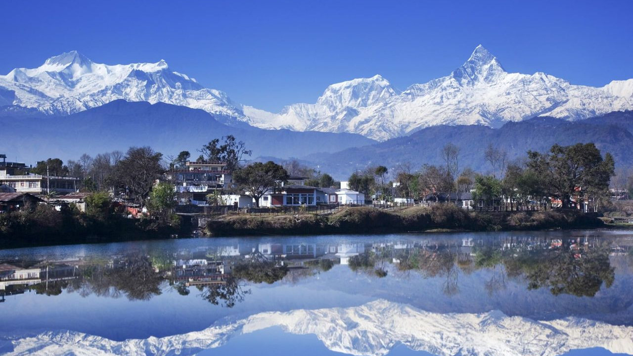 Fewa lake in Pokhara